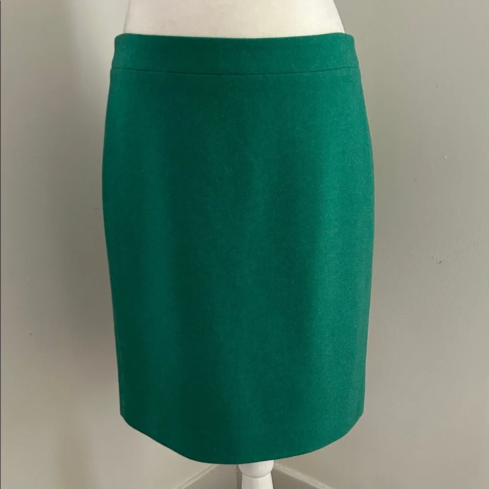 J. Crew Classic Jade Green Pencil Skirt sz 6 - Picture 1 of 6